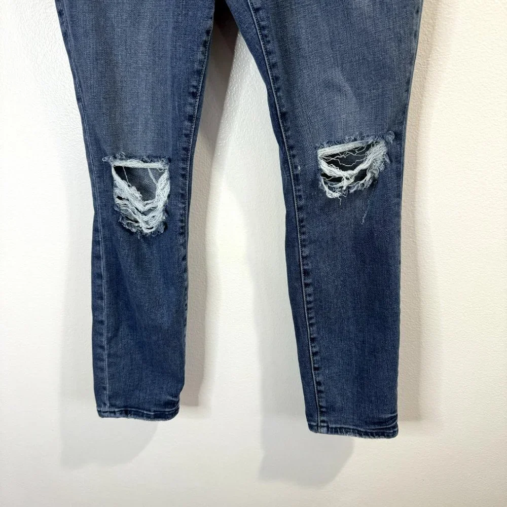Good American Good Legs Crop Jeans Size 14 / 32 Stretch Denim High Rise Ankle - Picture 3 of 11
